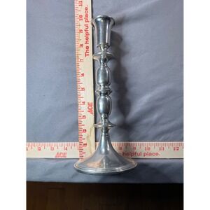 Empire Pewter Weighted Candlestick Holder 835 Silver Tone Taper Candle Stand